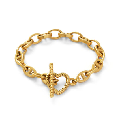 Heart anker chain bracelet(rbr0029g)