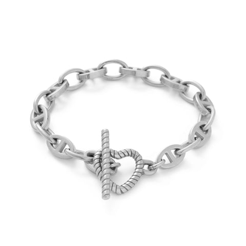 Heart anker chain bracelet(rbr0030s)