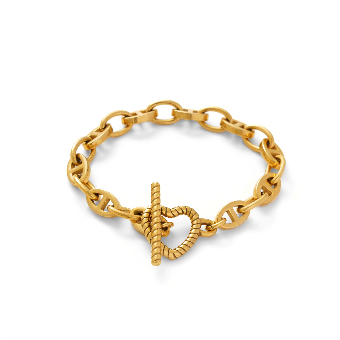 Heart anker chain bracelet(rbr0029g)