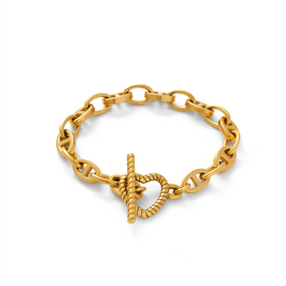 Heart anker chain bracelet(rbr0029g)