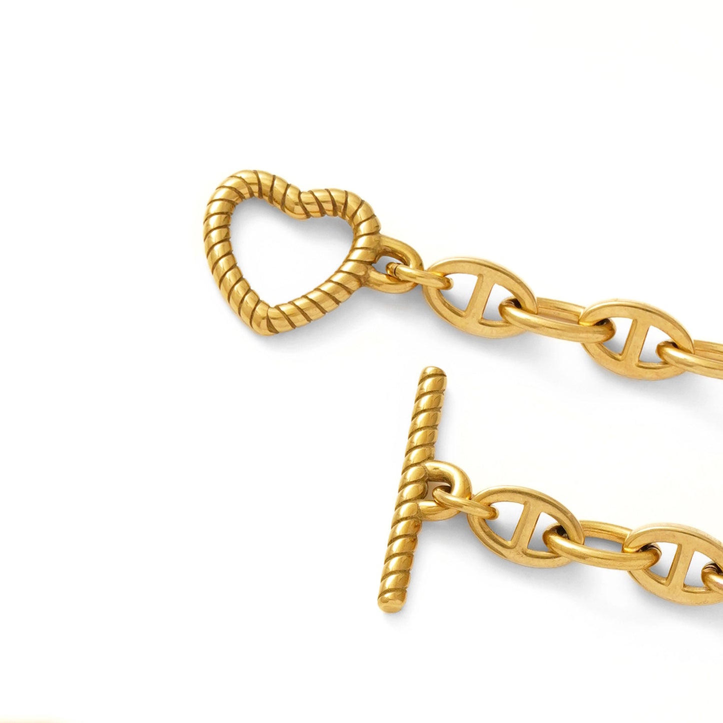 Heart anker chain bracelet(rbr0029g)