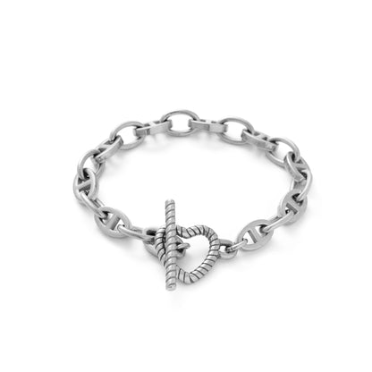 Heart anker chain bracelet(rbr0030s)