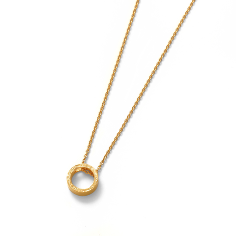 Hawaiian scroll circle necklace (Hne0013g)