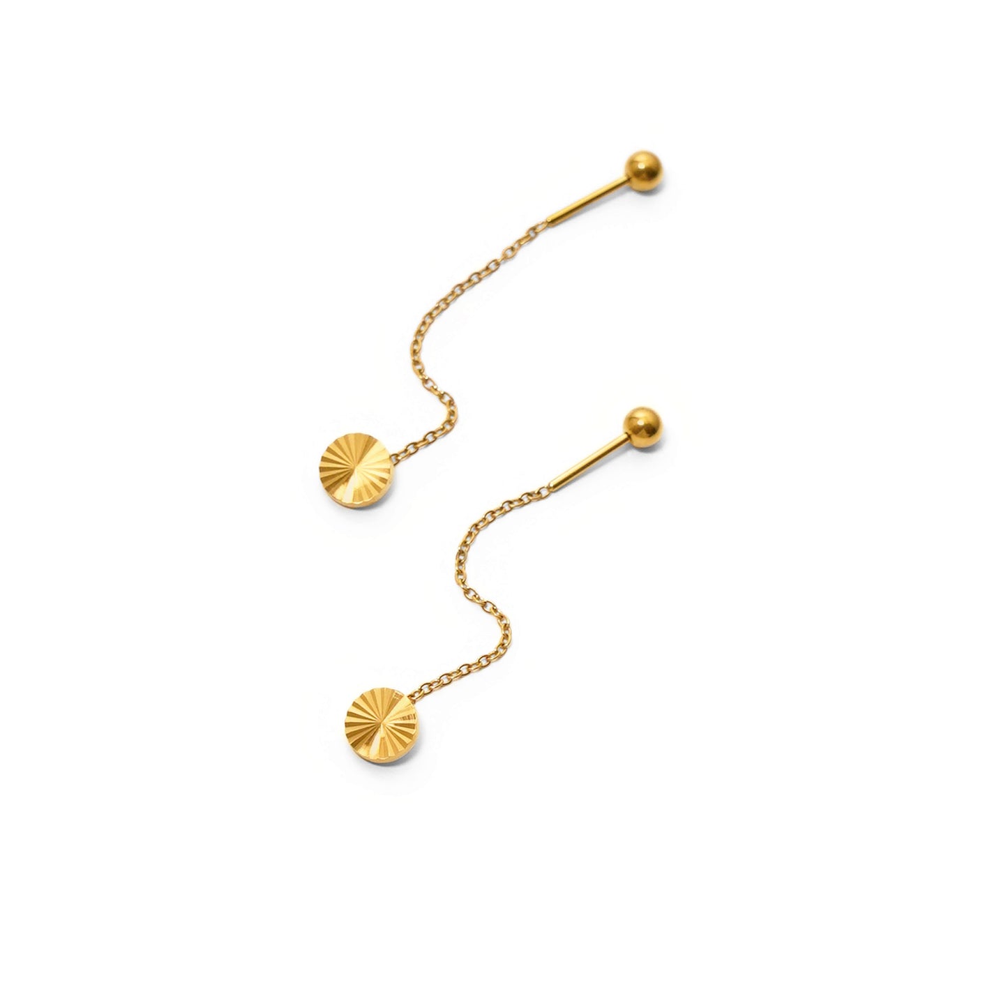 T　Jagged circle long chain pierce (rpi0080g)