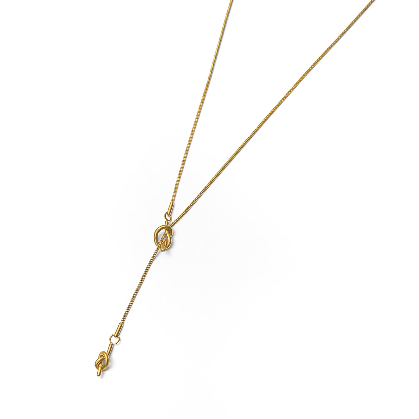 Knot long chain necklace(rne0056g)