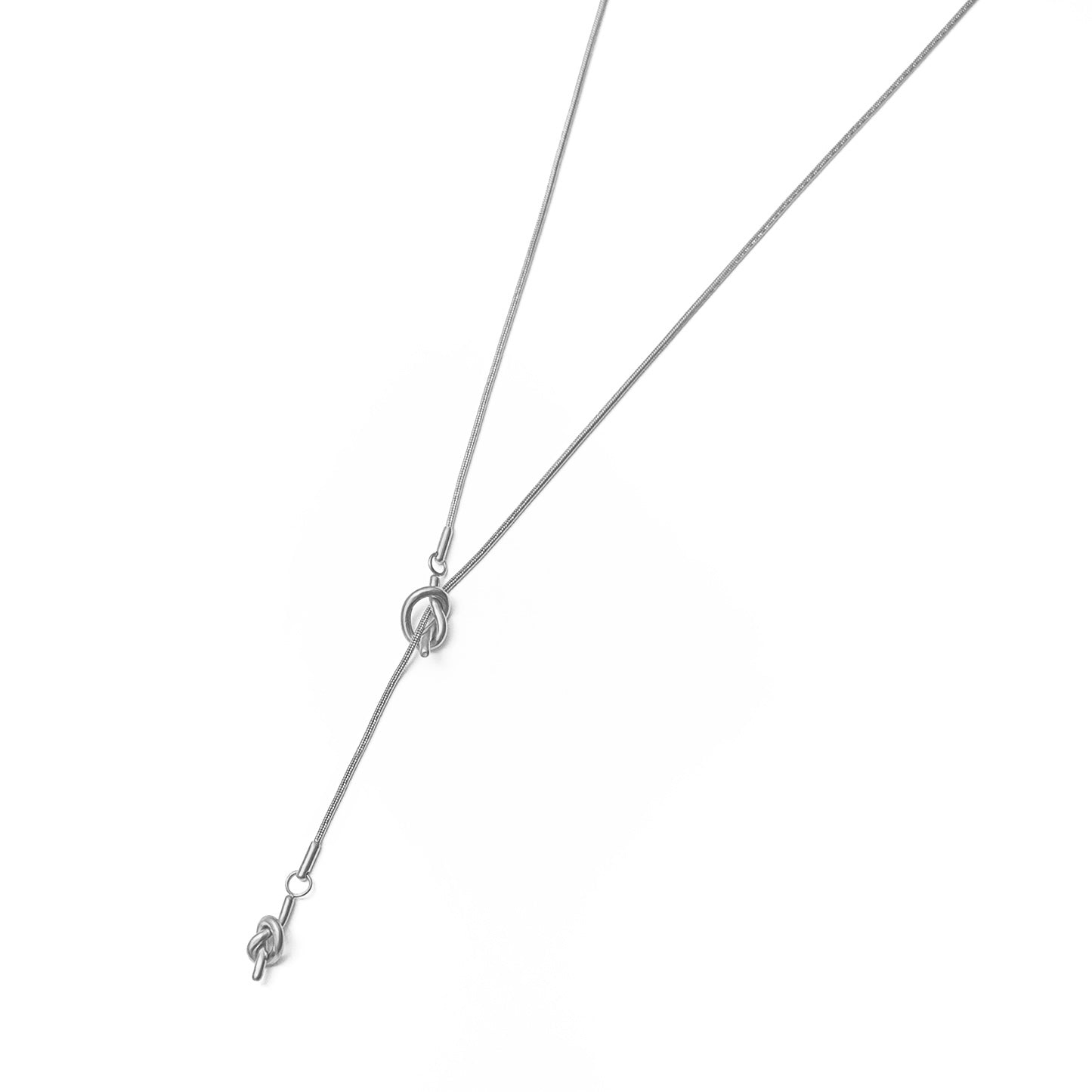 Knot long chain necklace(rne0057s)