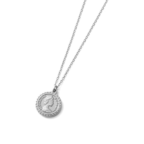 Queen coin necklace(cne0062s)