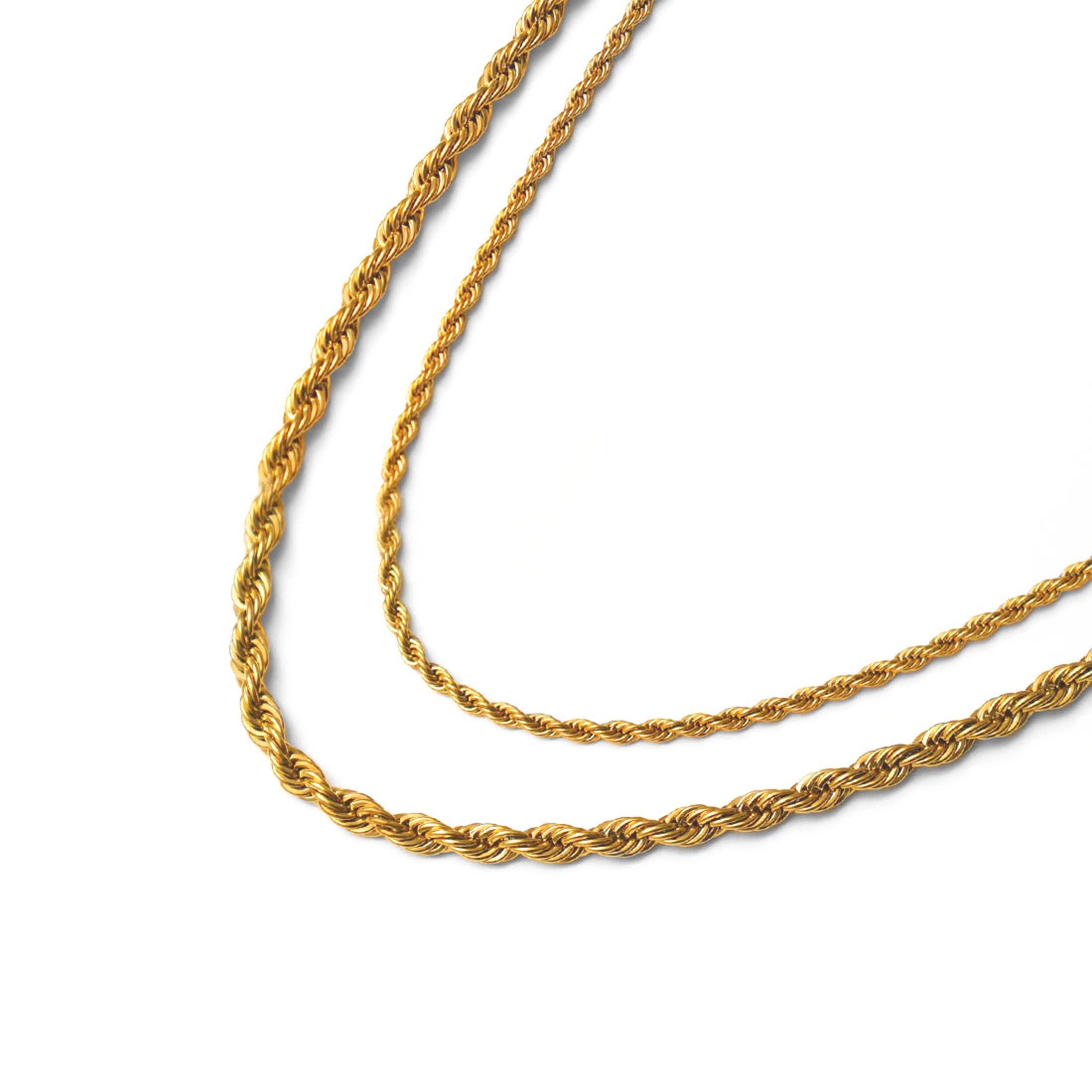 Rope chain necklace gold｜cross Jewellia｜金アレ対応・ユニセックス