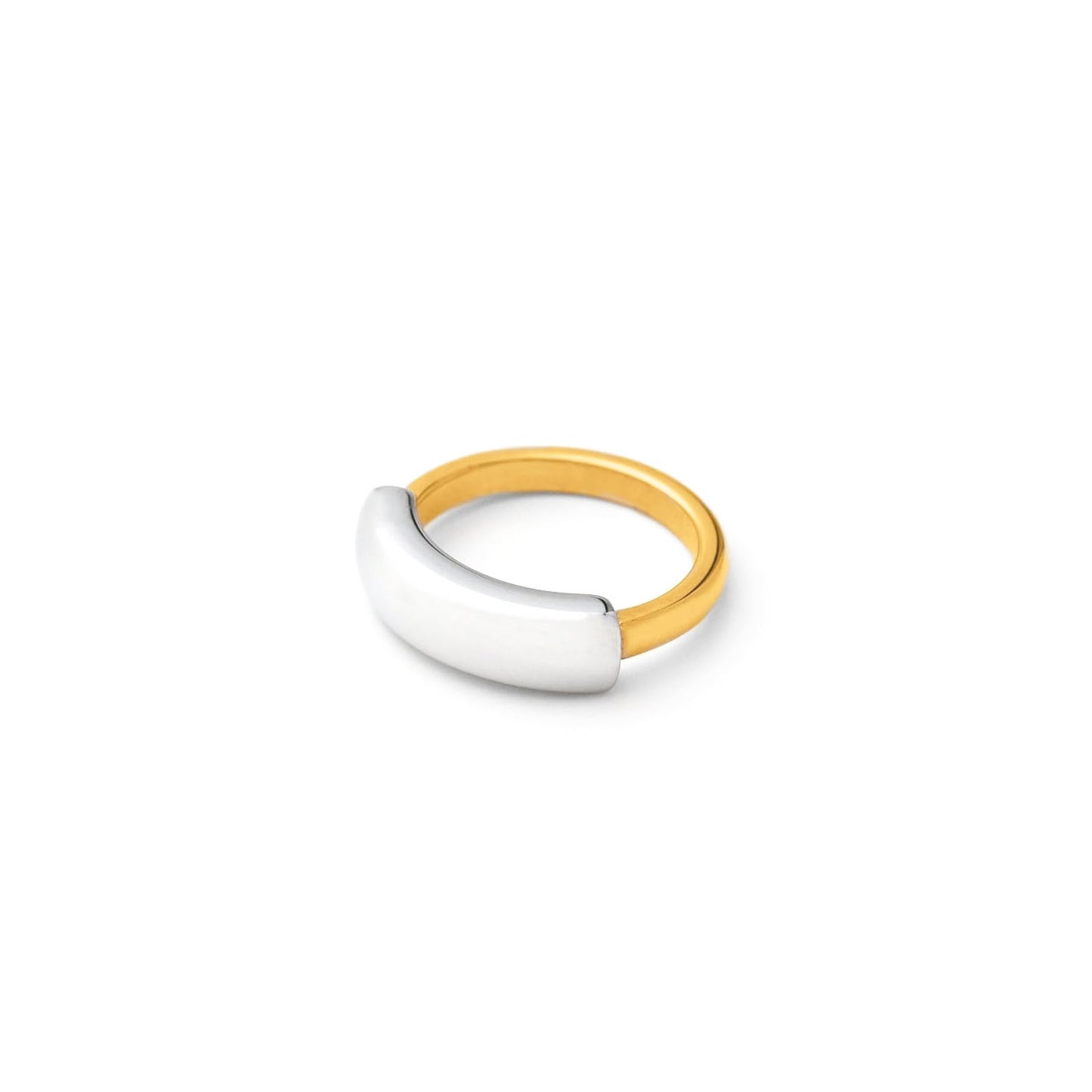 Silver drop bicolor ring(rri0072b)