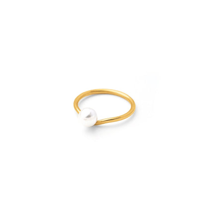 T　Single pearl curve ring(rri0084g)