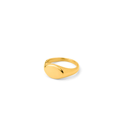 T　Slim circle signet ring(cri0035g)