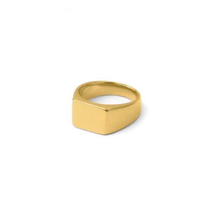 Slim square signet ring(cri0039g)