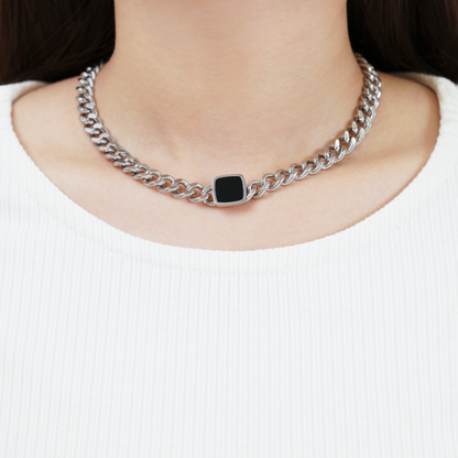 Square charm necklace(rne0103s)
