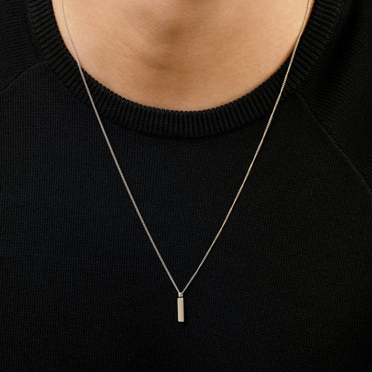 Square plate necklace (cne0111s)
