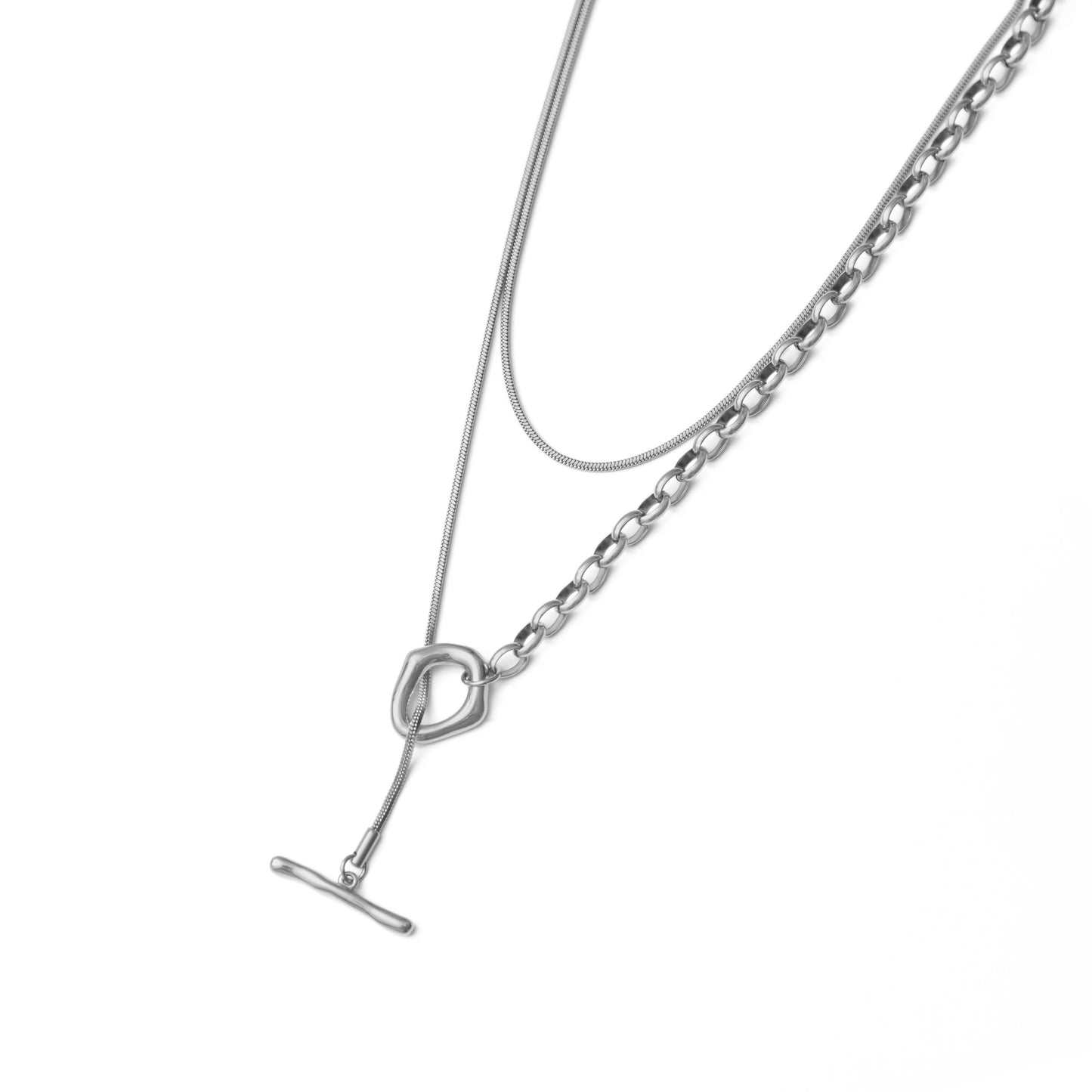 Two types long chain necklace (rne0114s)