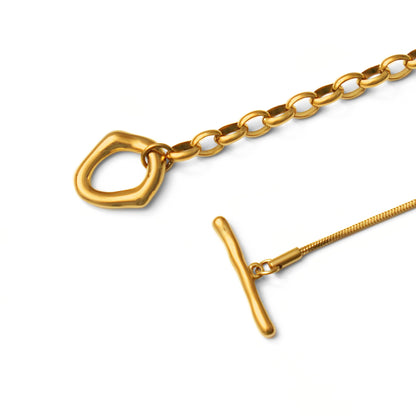 Two types long chain necklace (rne0113g)