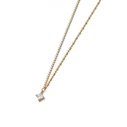 Two types chain zirconia necklace(rne0129g)