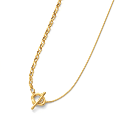 Two types long chain necklace (rne0113g)