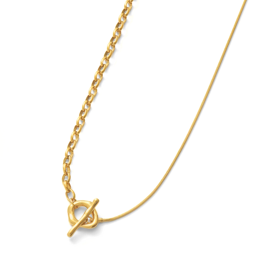 Two types long chain necklace (rne0113g)