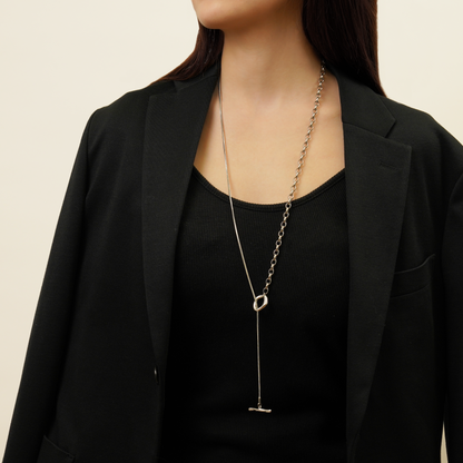 Two types long chain necklace (rne0114s)