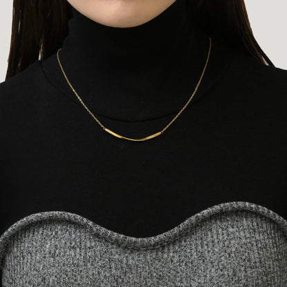Twist plate necklace(rne0083g)