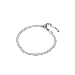 Flat snake chain anklet silver｜cross Jewellia｜金アレ対応・ユニ