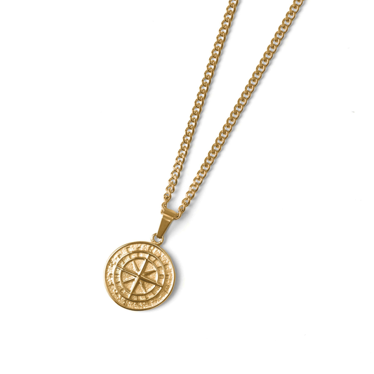 Compass coin long necklace(cne0090g)