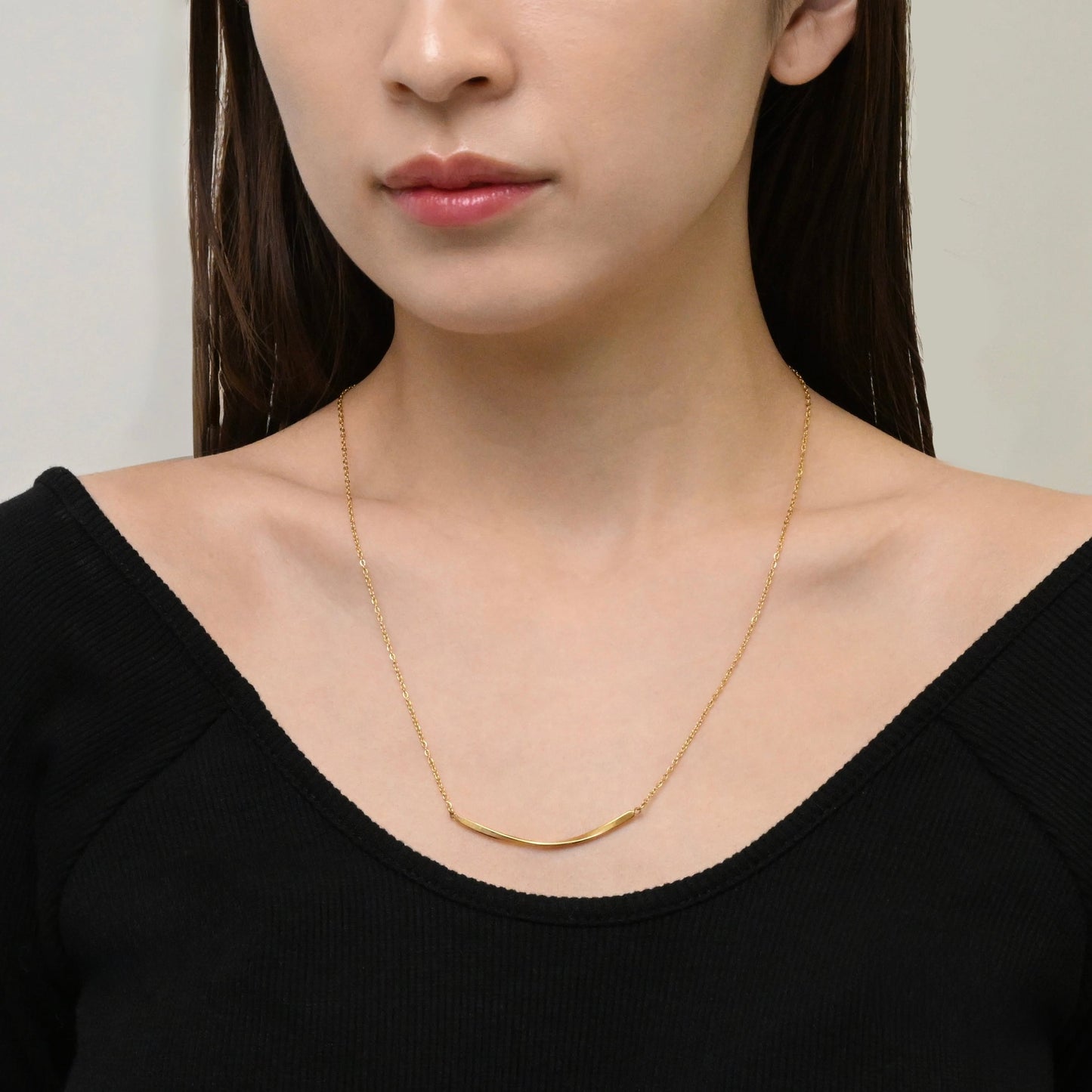 Twist plate necklace(rne0083g)