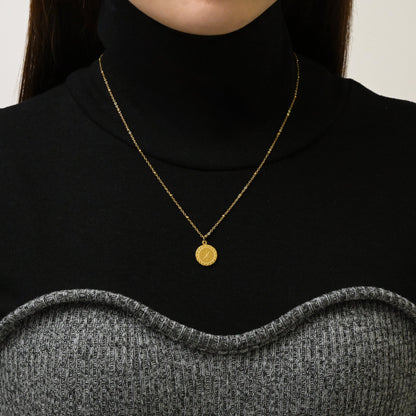 Compass coin necklace(rne0080g)