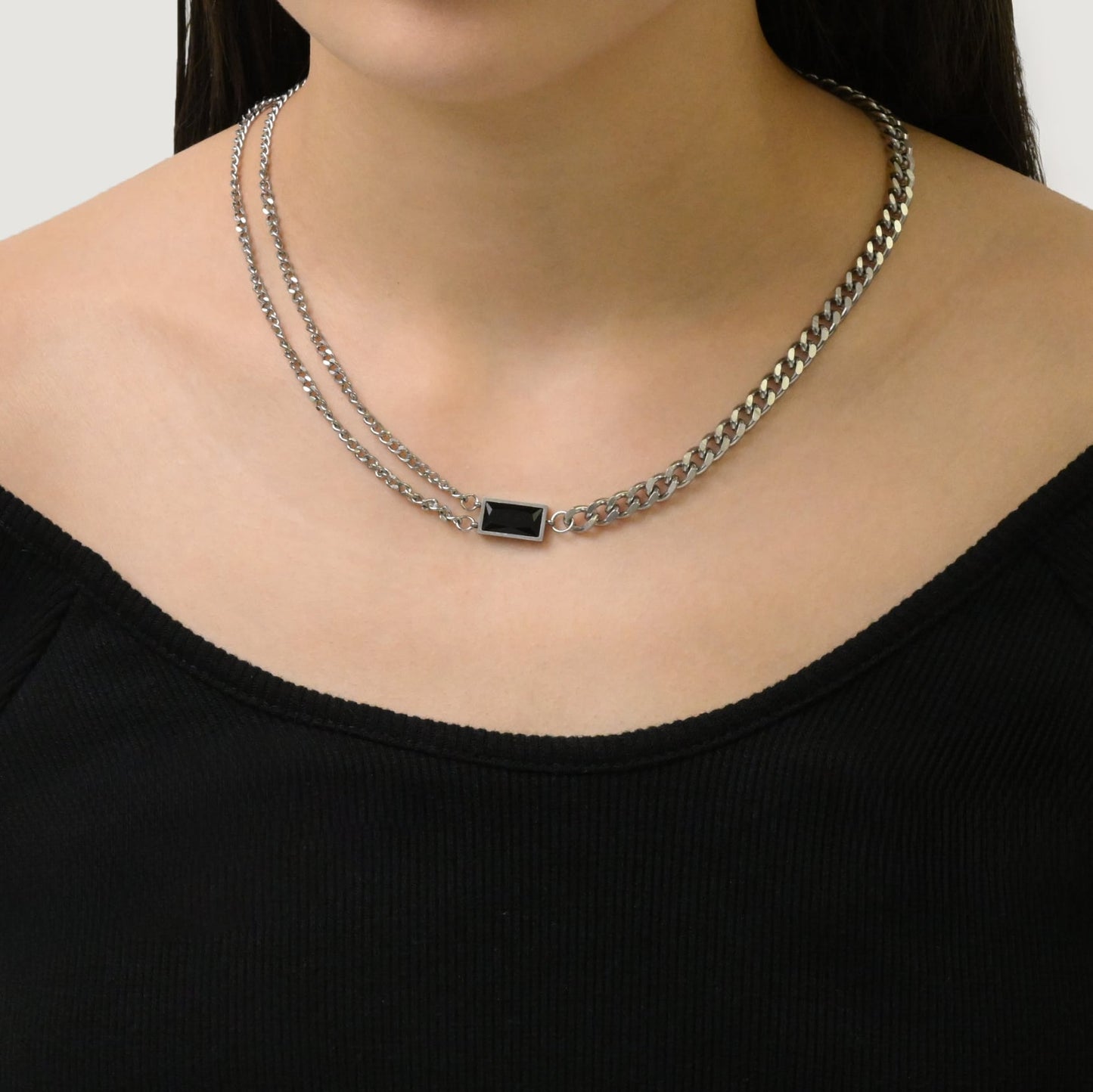 Double chain necklace(rne0010s)