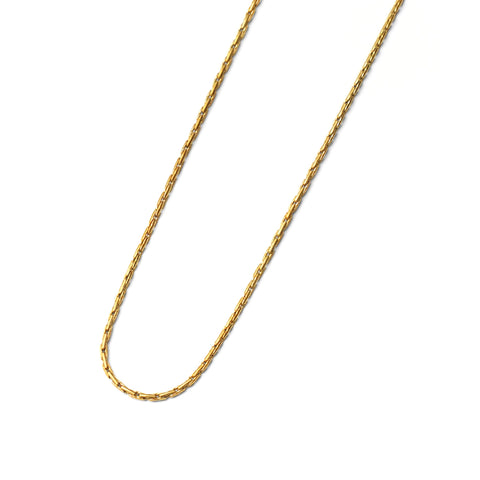 Dual oval chain slim necklace (cne0112g)
