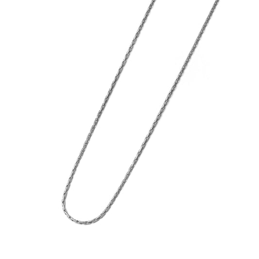Dual oval chain slim necklace (cne0113s)