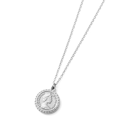 Queen coin necklace(cne0062s)