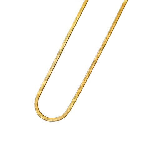 Flat snake chain necklace(cne0022g)