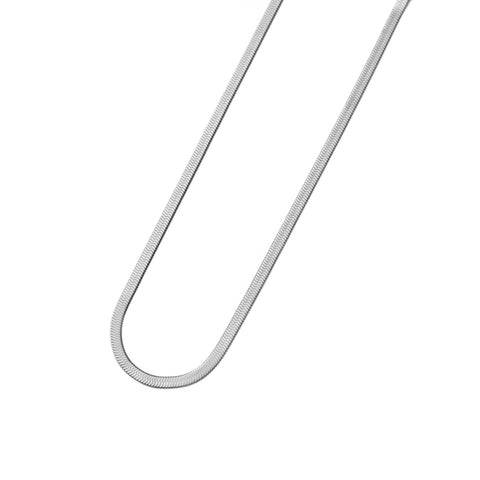 Flat snake chain necklace(cne0023s)