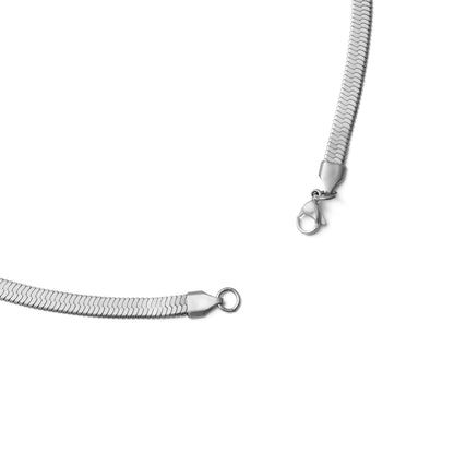Flat snake chain necklace(cne0023s)