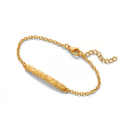 Hawaiian plumeria bar bracelet (Hbr0001g)
