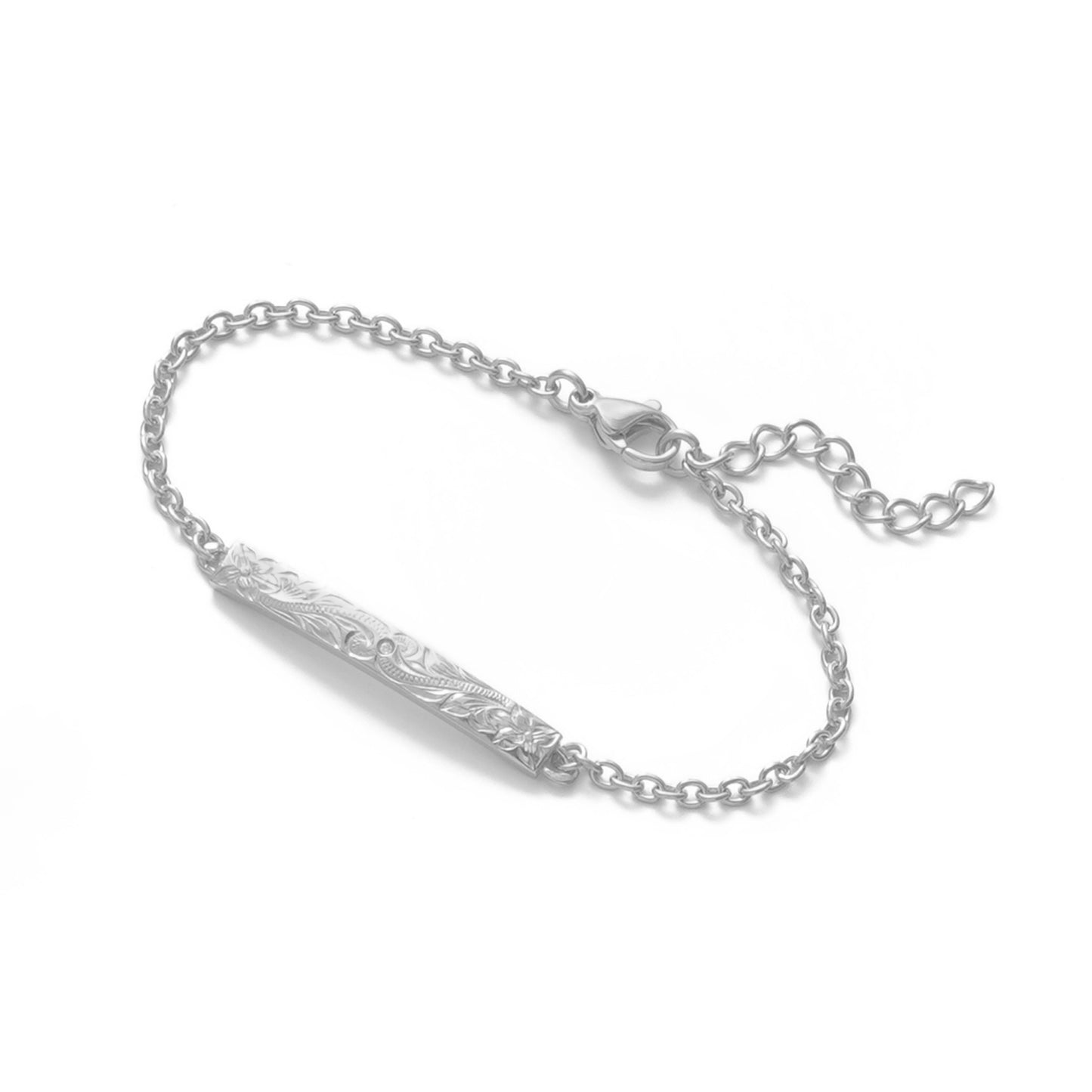 Hawaiian plumeria bar bracelet (Hbr0002s)