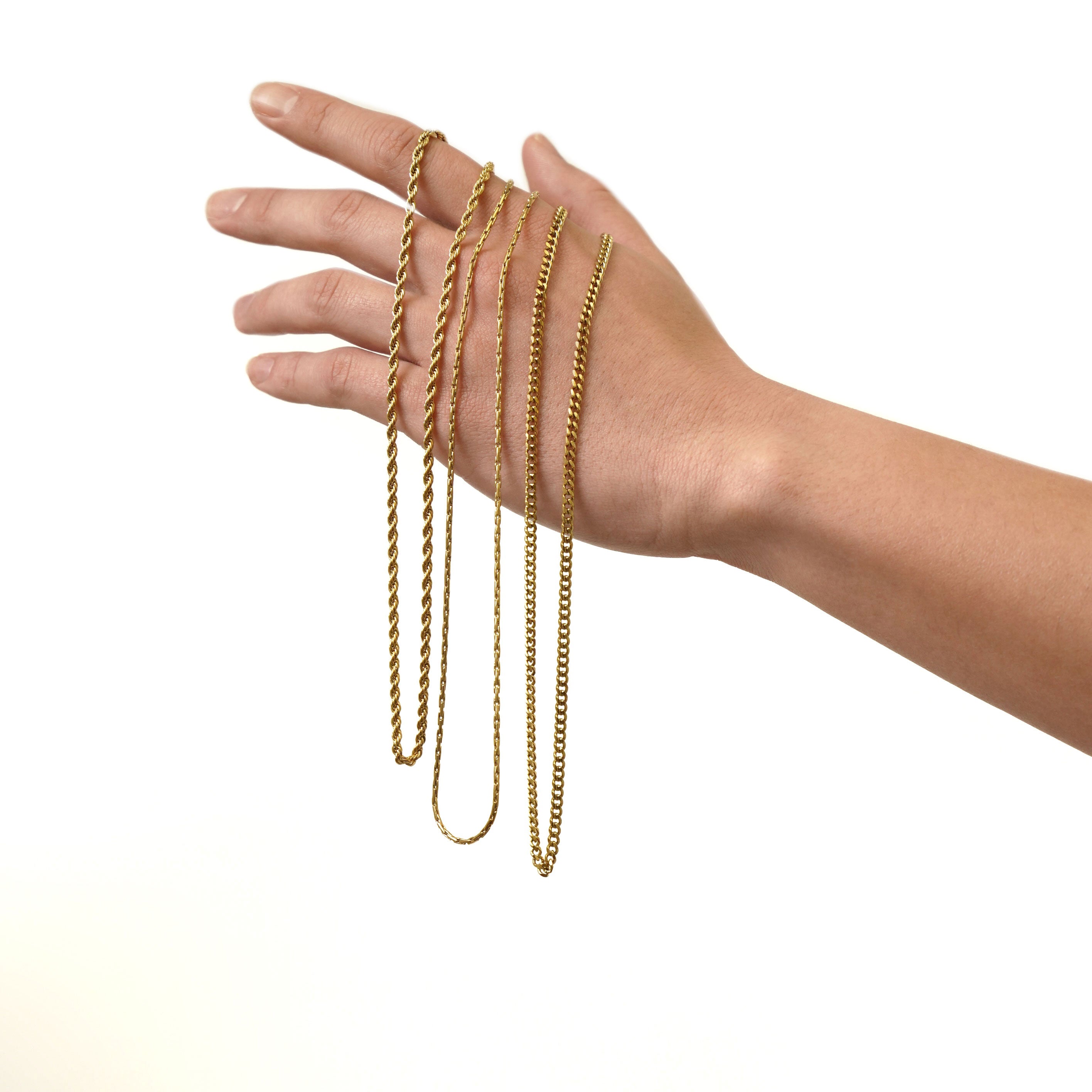 Rope chain necklace gold｜cross Jewellia｜金アレ対応・ユニセックス