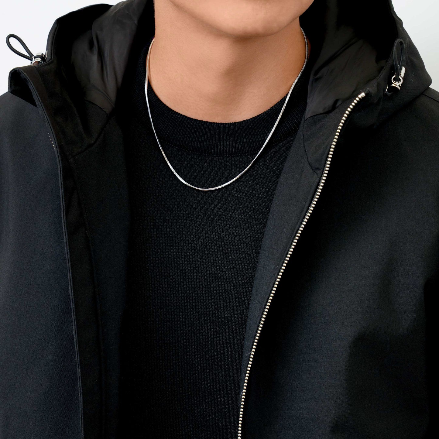 Round snake chain necklace(cne0086s)