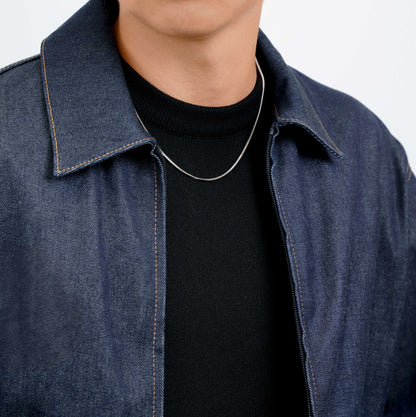 Round snake chain necklace(cne0086s)