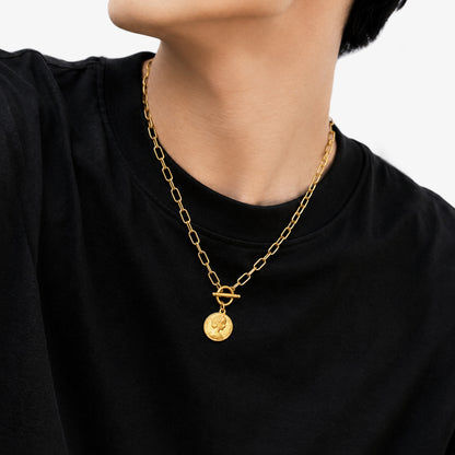 Clip chain coin necklace(cne0116g)