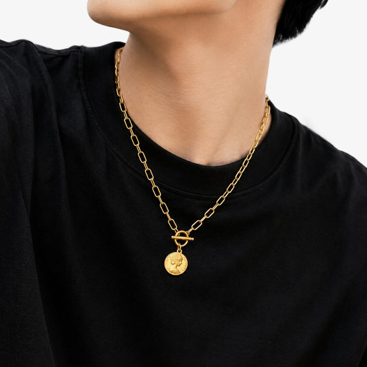 Clip chain coin necklace(cne0116g)