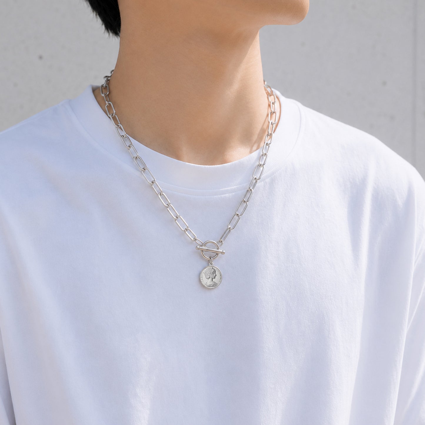 Clip chain coin necklace(cne0117s)