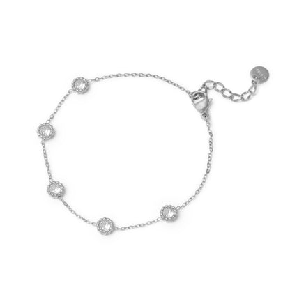 Milgrain Cz station bracelet (rbr0046s)