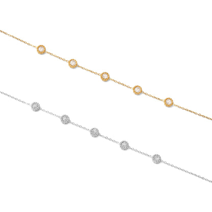 Milgrain Cz station bracelet (rbr0046s)