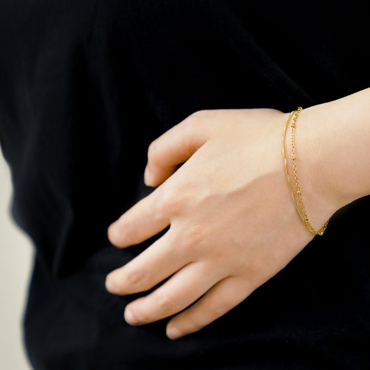 Double chain bracelet(rbr0050g)
