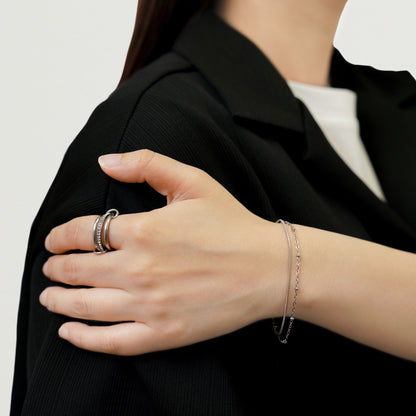 Double chain bracelet(rbr0051s)