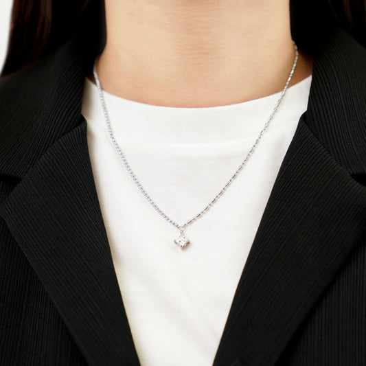 Two types chain zirconia necklace(rne0130s)