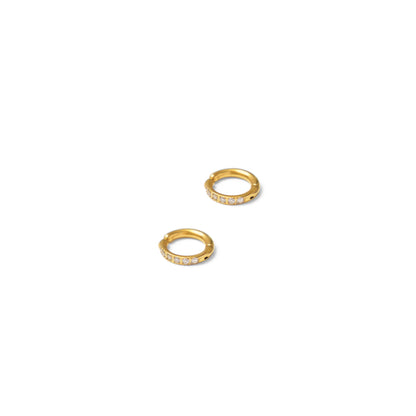 Cz small hoop earring (rar0004g)